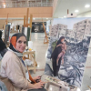 بانوی هنرمند البرزی، برگزیده بخش اصلی رویداد ملی نقاشی «هنر راویان غزه»