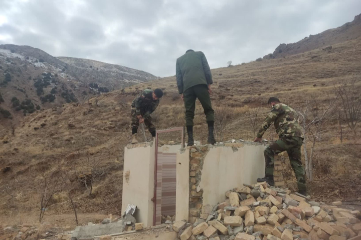 3500 متر مربع از اراضی ملی روستای خورانک در شهرستان طالقان رفع تصرف شد